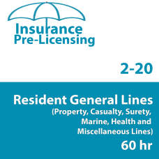 6 months access to NEW! 200 hr Prelicensing - General Lines (Property and Casualty) 2-20 Pre-Licensing Course